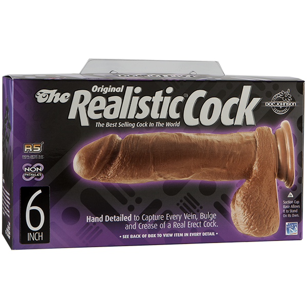 Фаллоимитатор The Realistic® Cock 6, brown (17/4,3; DJ0271-07)