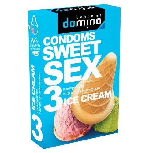 06183 domino "ice-cream" оральные презервативы 3 шт.
